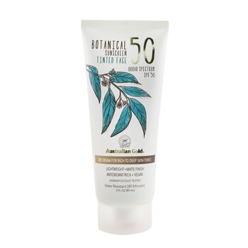 Australian Gold Botanical Protector Solar SPF 50 Crema CC Facial Con Tinte - Rica a Profunda