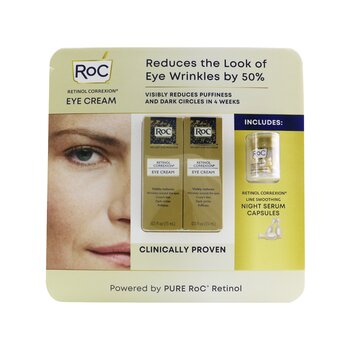 Retinol Correxion Eye Cream Duo Set: 2x Eye Cream 15ml + Line Smoothing Night Serum 10cápsulas
