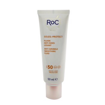 Fluido suavizante antiarrugas Soleil-Protect SPF 50 UVA y UVB (reduce visiblemente las arrugas)