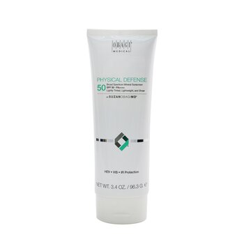 Obagi SUZANOBAGIMD Physical Defense Protector Solar Mineral Espectro Amplio SPF 50 PA+++ (Con Tinte Ligero, Ligero & Transparente)