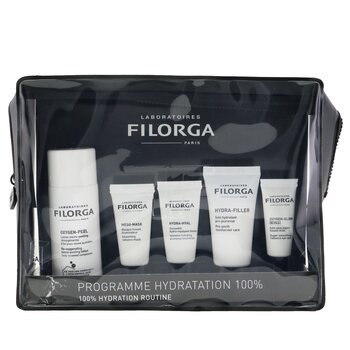 Filorga Set 100% Hydration Routine: Oxygen Peel 50ml + Meso Maskcarilla 7ml + Hydra-Hyal 7ml + Hidra-Llenador 15ml + Oxygen Glow Ojos 4ml + Bolsa