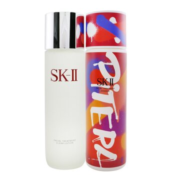 SK II Pitera Set de Lujo (Street Art Edición Limitada): Loción Aclarante Tratamiento Facial 230ml + Esencia Tratamiento Facial (Red) 230ml