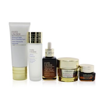 Estee Lauder Your Nightly Skincare Experts: ANR 50ml+ Revitalizante Supremo + Crema Suave 50ml + Supercargado de Ojos 15ml + Micro Cleans...