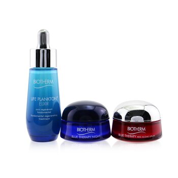 Life Plankton Gift Set: Life Plankton Elixir 30ml + Blue Therapy Red Algae Uplift Cream 15ml + Blue Therapy Crema de noche 15ml