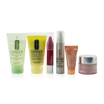 Set de Viaje: Jabón Facial 30ml + DDML + 30ml + Moisture Surge Intense 15ml + Smart Serum 10ml + Eye Serum 5ml .... (Caja Ligeramente Dañada)