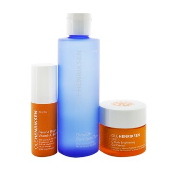 Ole Henriksen Set 3 Mega Wonders: Banana Bright Suero de Vitamina C 15ml + Glow2OH Tónico de Manchas Oscuras 190ml + C-Rush Gel Crema Iluminante 35ml