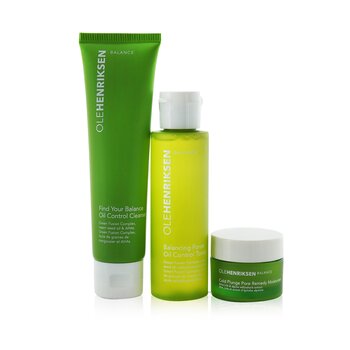 Balance It All Oil Control & Pore-Refining Set: Limpiador 60ml + Tónico 65ml + Hidratante 15ml