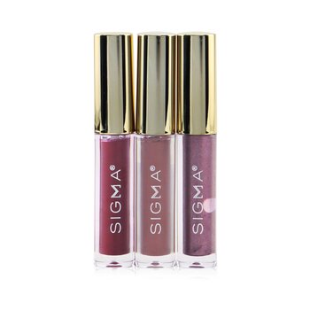 Sigma Beauty Adored Mini Lip Set (2x Liquid Lipstick + 1x Lip Gloss)