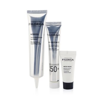 Filorga Protect, Repare, Illuminate Limited Edition Set: Neocica 40ml + UV-Defence SPF50 15ml + Meso-Mask 7ml