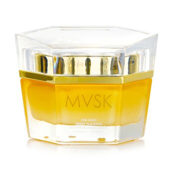 Crema facial restauradora de placenta de oveja de oro de 24 quilates