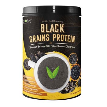 Proteína de granos negros Biobay (800 g) Bebidas nutritivas saludables, colesterol bajo y promueve el crecimiento del cabello