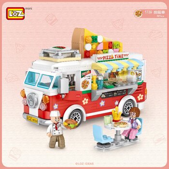 Loz LOZ Mini Blocks - Pizza Car Building Bricks Set