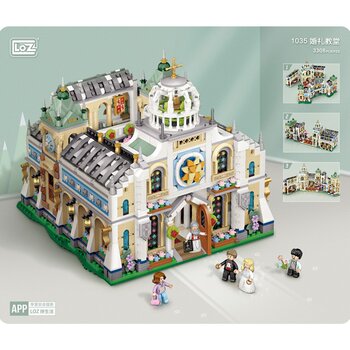 Loz LOZ Mini Blocks - Retractable Wedding Chapel Building Bricks Set