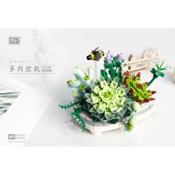 LOZ Mini Blocks - Eternal Flowers Garden Series - Planta suculenta en maceta