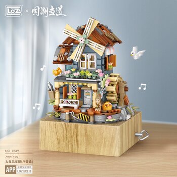 Loz LOZ Mini Blocks Caja de m sica de molino de viento 26 x 19 x