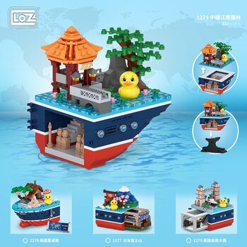 Loz LOZ Duck Fleet Series - Jiangnan Garden Building Bricks Set