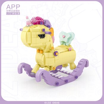 LOZ Mini Blocks Serie de construcción para niños - Unicornio Caballo balancín