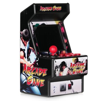 Mini máquina de arcade retro, consola de juegos portátil con 156 videojuegos clásicos Pantalla a color de 2,8 pulgadas - Negro
