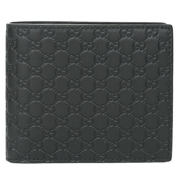 544472 Monedero de piel con logotipo GG de Microguccissim para hombre