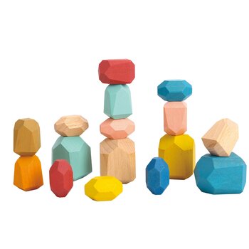 Piedras para apilar de madera - 16 piezas