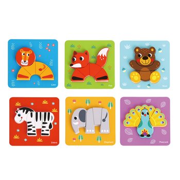 Tooky Toy Co 6 In Mini Animal Puzzle