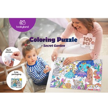 Tookyland Coloring Puzzle - Secret Garden