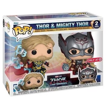 ¡ESTALLIDO! Marvel: Thor 4: Love and Thunder - Figuras de juguete de Thor y Mighty Thor