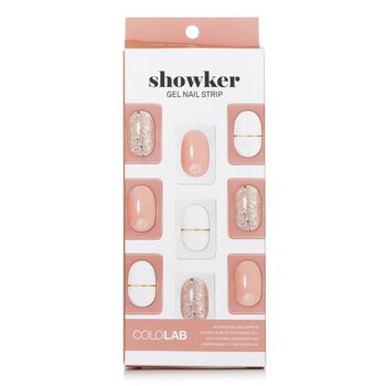 Cololab Showker Gel Nail Strip # CSA201 Gold Line Beige