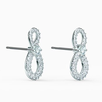 Pendientes colgantes Swarovski Infinity 5518880 - Infinity, Blanco, Baño de Rodio