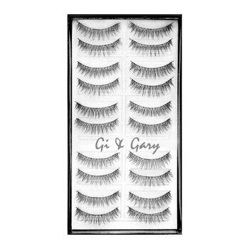 Gi & Gary Professional Eyelashes(10 pairs) -Romantic Beauty- # H3 Black