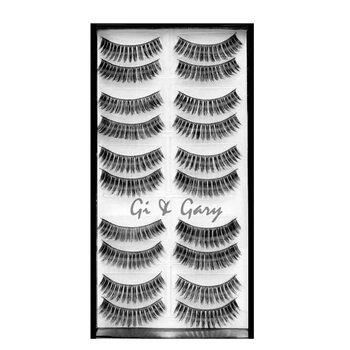 Gi & Gary Professional Eyelashes(10 pairs) -Disco Diva- # D9 Black