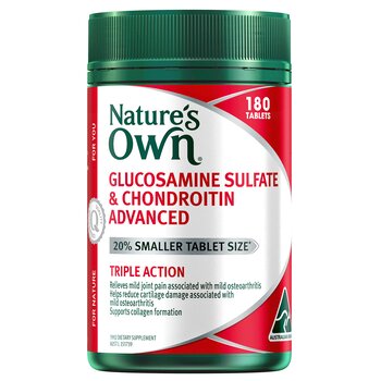 [Agente de ventas autorizado] Nature's Own Glucosamine & Chond ADV - 180 tabletas