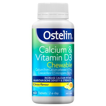 [Agente de ventas autorizado] Ostelin Calcio y Vitamina D masticables - 60 tabletas