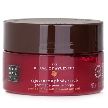 Exfoliante corporal rejuvenecedor The Ritual Of Ayurveda: sal rosa de Punjabi y almendra dulce