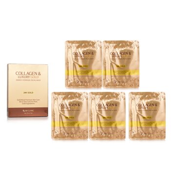 3W Clinic Collagen & Luxury Gold Energy Hydrogel Facial Mask