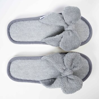 Pantuflas de baño color carbón