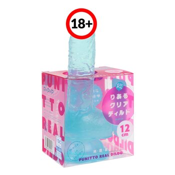 【Hecho en Japón】Punitto Clear Real Consolador 12 cm - # Azul hielo