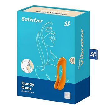 Vibrador de dedo Candy Cane - # Naranja