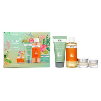 Set Celebrate Your Skin X'mas: Gel Limpiador 50ml + Tónico AHA 100ml + Crema de Ojos 5ml + Crema de Día 15ml