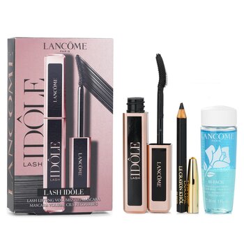 Set de máscara de pestañas Lash Idole: máscara para dar volumen 8 ml + Le Crayon Khol - No. 01 Black 0,7 g + limpiador instantáneo no graso 30 ml 942911