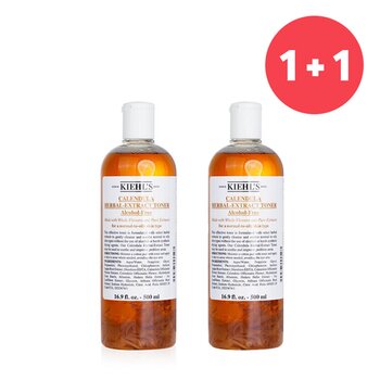 【1+1 Set】Calendula Herbal Extract Alcohol-Free Toner - For Normal to Oily Skin Types