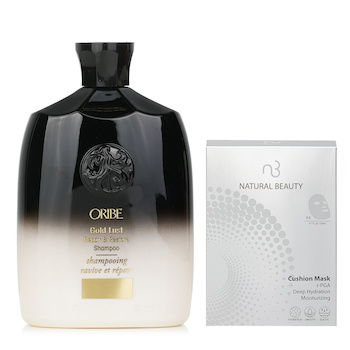Oribe Oribe Gold Lust Repair & Restore Shampoo 250ml X Natural Beauty r-PGA Deep Hydration Moisturizing Cushion Mask (Exp Date: 01/2026) 6x 20ml