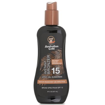 Spray Gel Sunscreen SPF 15 con Instant Bronzer